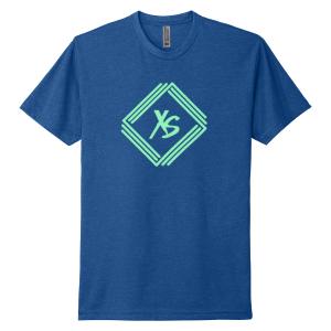 XS Square Lines Tee - Heather Royal